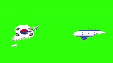 Yeşil Ekranda Güney Kore 'den HONDURAS' a Uçuşun Canlandırılması