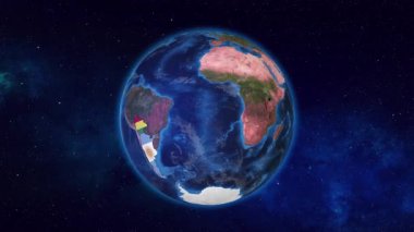 Arjantin ve Bolivya 'ya yaklaşan Dünya bayraklarıyla vurgulandı