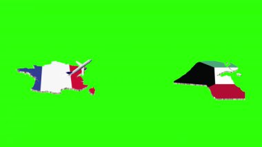 FRANSA 'dan KUWAIT' a Uçuşun Animasyonu