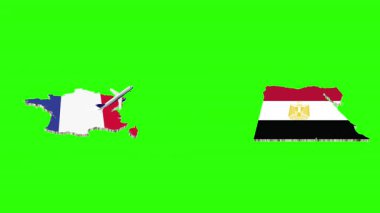 FRANCE 'tan GreenScreen' deki EGYPT 'ye Uçuşun Canlandırılması