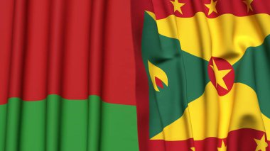 Gerçekçi kumaş dokusuna sahip Bayraklar