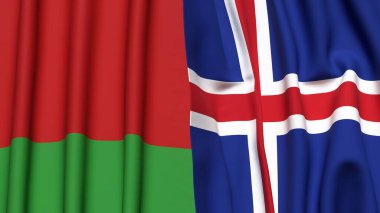 Gerçekçi kumaş dokusuna sahip Bayraklar