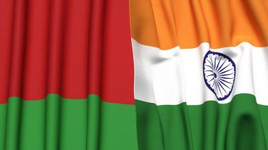 Gerçekçi kumaş dokusuna sahip Bayraklar