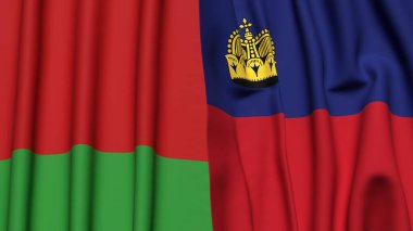 Gerçekçi kumaş dokusuna sahip Bayraklar: Bayraklar: