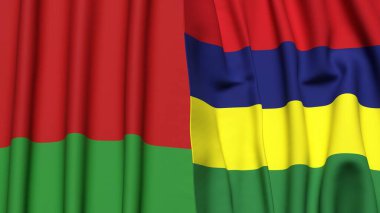 Gerçekçi kumaş dokusuna sahip Bayraklar Bayraklar