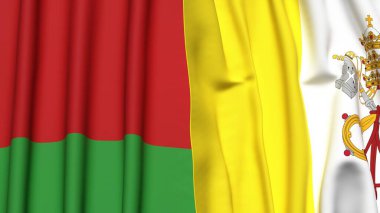 Gerçekçi kumaş dokusuna sahip Bayraklar Bayraklar