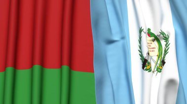 Gerçekçi kumaş desenli Bayraklar ve Guatemala