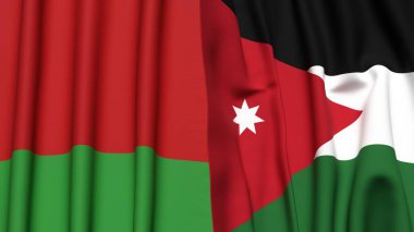 Gerçekçi kumaş dokusuna sahip Bayraklar: Bayraklar: