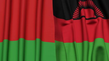 BeLARUS ve MALAWI bayrakları gerçekçi kumaş dokusuyla