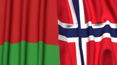 Gerçekçi kumaş desenli Bayraklar