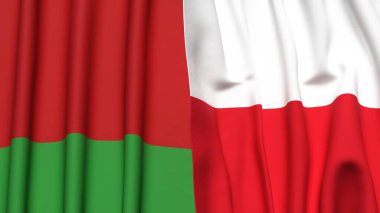 Gerçekçi kumaş dokusuna sahip Bayraklar