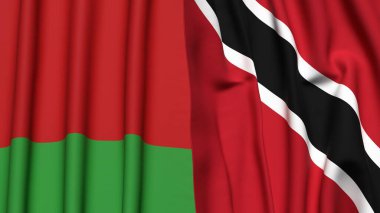 Gerçekçi kumaşlı Bayraklar ve TRINIDAD