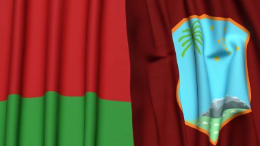 Gerçekçi kumaş dokusuna sahip Bayraklar