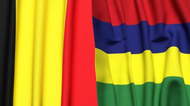 Gerçekçi kumaş dokusuna sahip Bayraklar Bayraklar