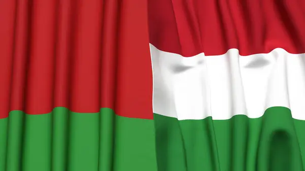 Gerçekçi kumaş dokusuna sahip Bayraklar Bayraklar