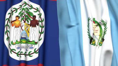 Gerçekçi kumaş desenli Bayraklar ve Guatemala