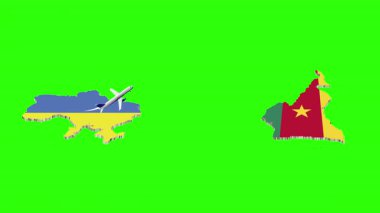 UKRAINE 'dan CAMEROON' a Uçuşun Animasyonu