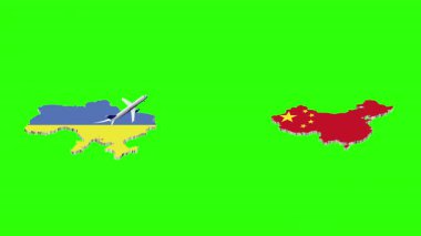 GreenScreen 'de UKRAINE' dan Çin 'e Uçuşun Canlandırılması