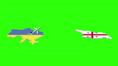 UKRAINE 'dan GEORGIA' ya Uçuşun Animasyonu