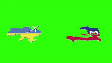 UKRAINE 'dan HAITI' ye Uçuşun Animasyonu