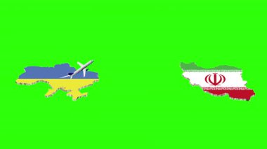 UKRAINE 'dan IRAN' a Uçuşun Animasyonu