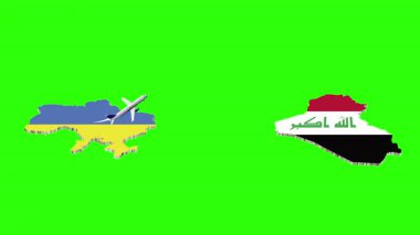 UKRAINE 'dan IRAQ' a Uçuşun Animasyonu