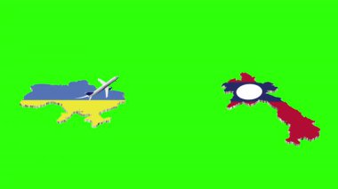 UKRAINE 'dan LAOS' a Uçuşun Canlandırması