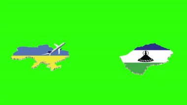 UKRAINE 'dan Yeşil Ekranda LESOTHO' ya Uçuşun Canlandırması