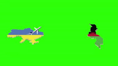 UKRAINE 'dan MALAWI' ye Uçuşun Animasyonu