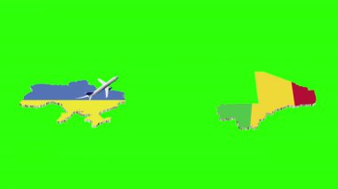 UKRAINE 'dan MALI' ye Uçuşun Yeşil Ekranda Canlandırılması