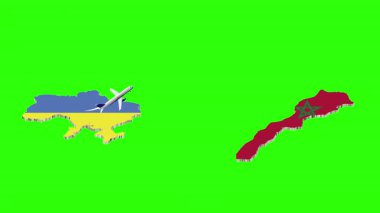 UKRAINE 'dan Fas' a Uçuşun Animasyonu