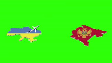 UKRAINE 'dan Karadağ' a Uçuşun Animasyonu