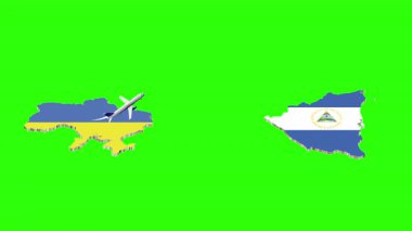 UKRAINE 'dan NICARAGUA' ya Uçuşun Animasyonu