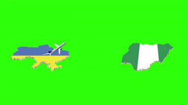 UKRAINE 'dan NIGERIA' ya Uçuşun Animasyonu