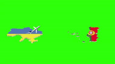 UKRAINE 'dan PORTUGAL' a Uçuşun Animasyonu