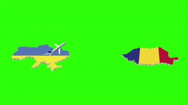 UKRAINE 'dan ROMANIA' ya Uçuşun Animasyonu