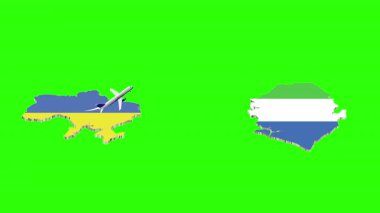 UKRAINE 'dan SIERRA' ya Uçuşun Animasyonu