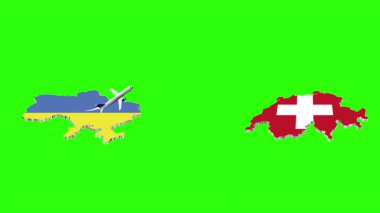 UKRAINE 'dan SWitzERLAND' a Uçuşun Animasyonu