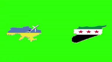 UKRAINE 'dan SYRIA' ya Uçuşun Animasyonu