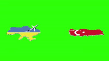 UKRAINE 'dan TURKEY' ye Uçuşun Canlandırması