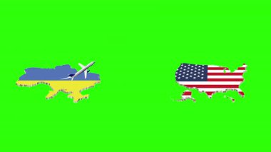 UKRAINE 'dan ABD' ye Uçuşun Animasyonu