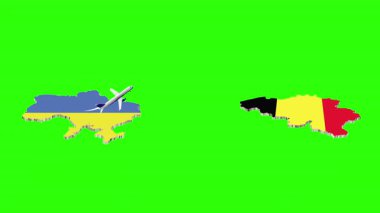 UKRAINE 'dan BELGIUM' a Uçuşun Animasyonu