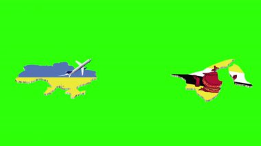 UKRAINE 'dan BRUNEI' ye Uçuşun Animasyonu