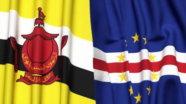 Gerçekçi kumaş desenli Bayraklar