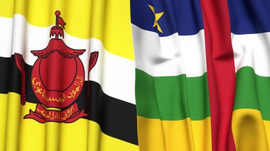 Gerçekçi kumaş dokusuna sahip Bayraklar