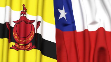 Gerçekçi kumaş dokusuna sahip Bayraklar