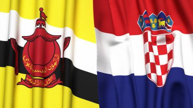 Gerçekçi kumaş dokusuna sahip Bayraklar Bayraklar