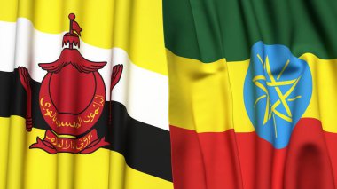 Gerçekçi kumaş dokusuna sahip Bayraklar Bayraklar