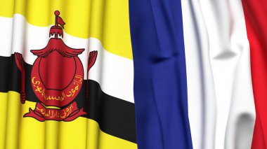 Gerçekçi kumaş dokusuna sahip Bayraklar