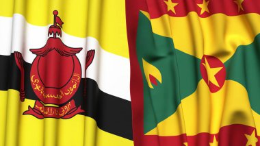 Gerçekçi kumaş dokusuna sahip Bayraklar